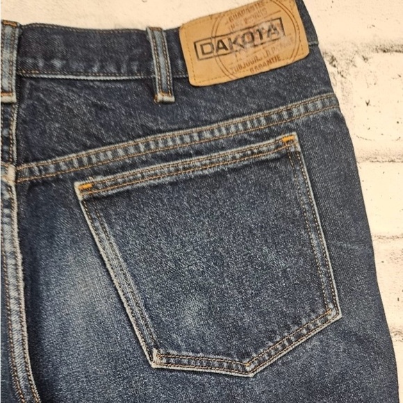 Dakota Dark Wash Straight Leg Jeans High Rise Classic Denim - 36x32 - Picture 7 of 11